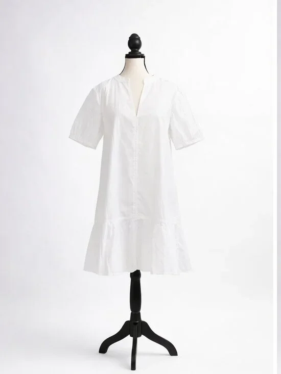 J.Crew Delilah Cotton Poplin Dress NWT Size Small White Puff Sleeve Mini - Picture 7 of 9